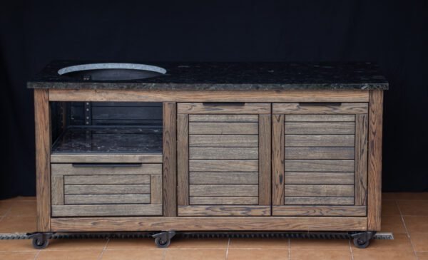 Kamado table "Solid Oak - Black-S" - Image 21