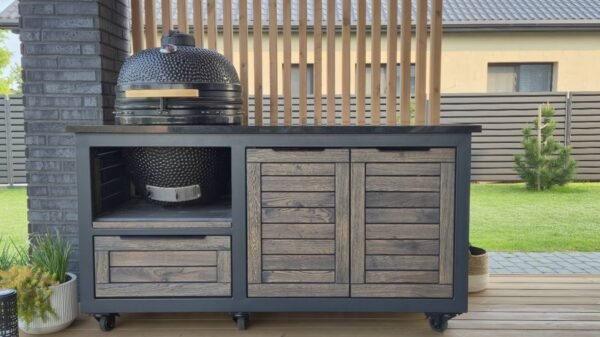 Kamado table "Oak Clear-grey/7016" - Image 3