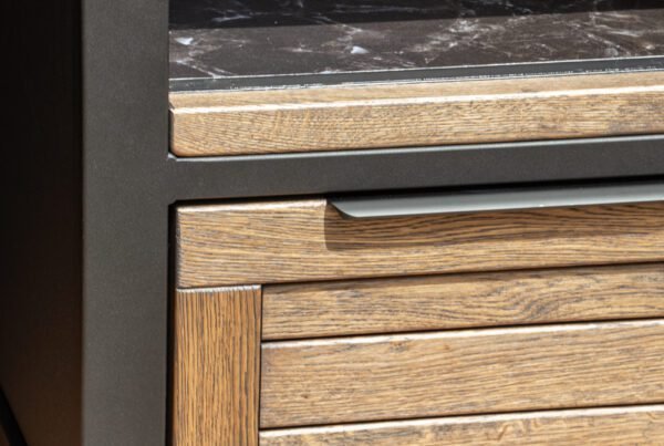 Kamado table "180 - Oak black/9005" - Image 8