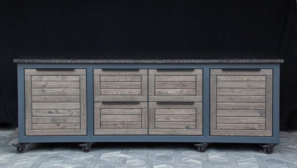 Kamado table "Oak-grey/7016"