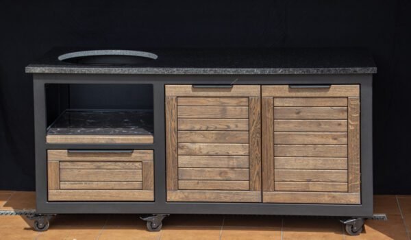 Kamado table "180 - Oak black/9005" - Image 33