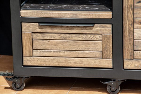 Kamado table "180 - Oak black/9005" - Image 36