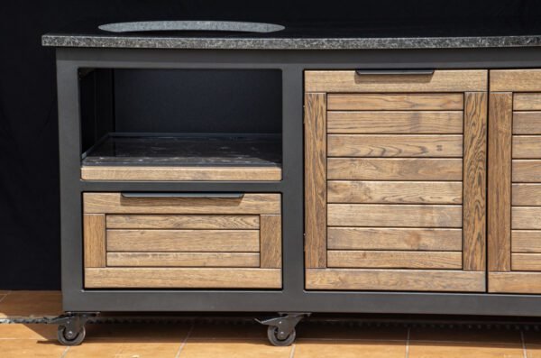 Kamado table "180 - Oak black/9005" - Image 64