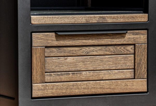 Kamado table "180 - Oak black/9005" - Image 11