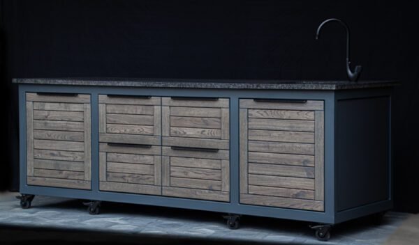 Kamado table "Oak-grey/7016" - Image 4