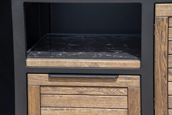 Kamado table "180 - Oak black/9005" - Image 35