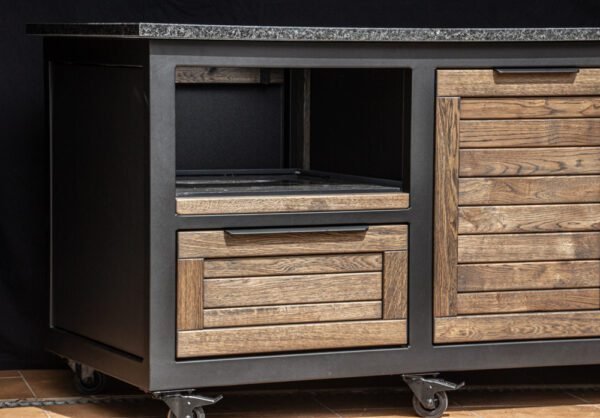 Kamado table "180 - Oak black/9005" - Image 55