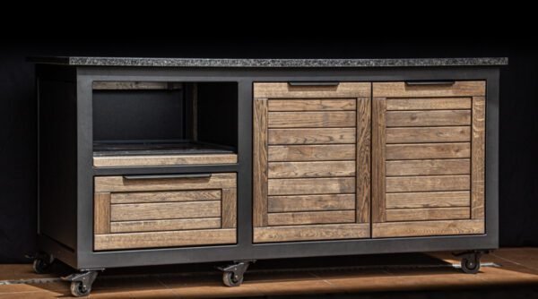 Kamado table "180 - Oak black/9005" - Image 59