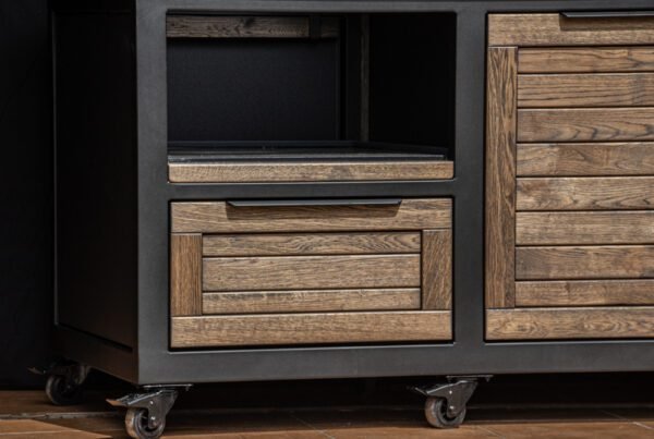 Kamado table "180 - Oak black/9005" - Image 61