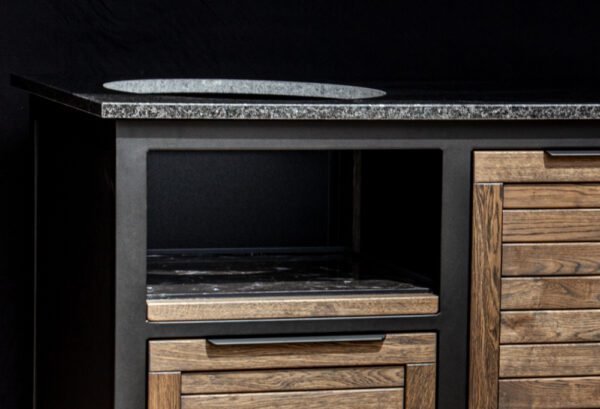 Kamado table "180 - Oak black/9005" - Image 63