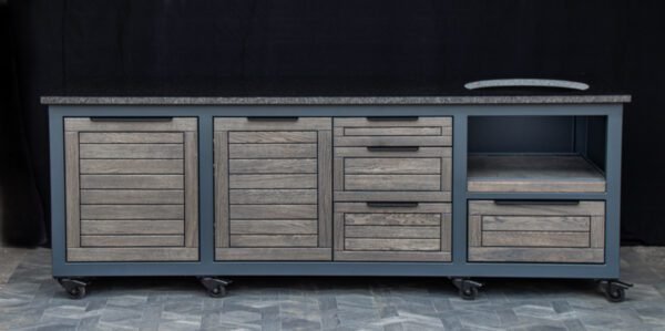 Kamado table "Big250 Oak-grey/7016"