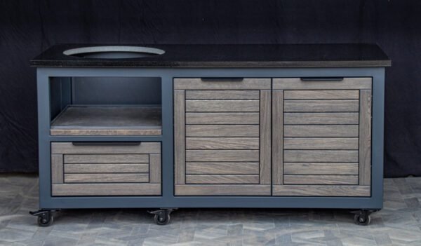 Kamado table "Oak Clear-grey/7016"